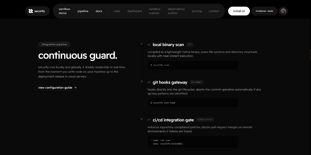 Securify Continuous Guard Integration Pipeline